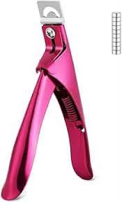 Cortaúñas Tips Acrílicas Rosa Fucsia