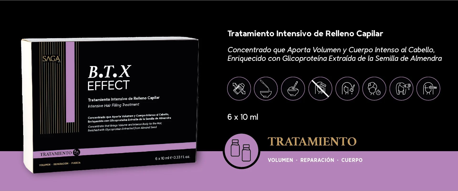 SAGA PRO B.T.X Effect Tratamiento Relleno Capilar