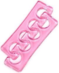 Separador Dedos Silicona Pedicura Rosa